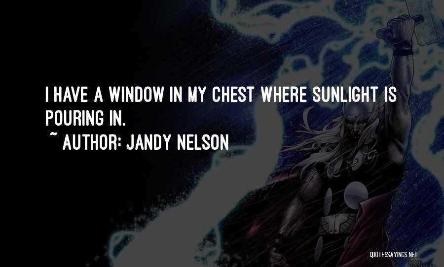 Jandy Nelson Quotes: I Have A Window In My Chest Where Sunlight Is Pouring In.