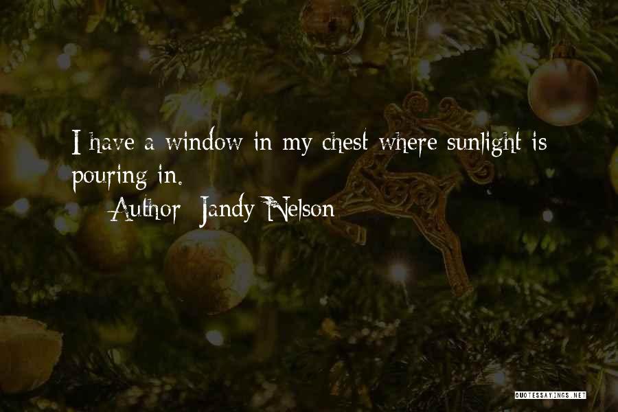 Jandy Nelson Quotes: I Have A Window In My Chest Where Sunlight Is Pouring In.
