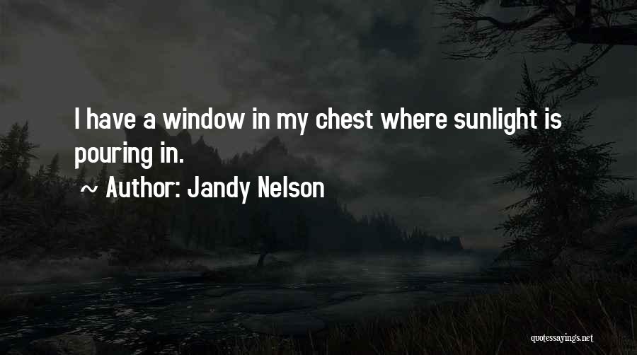 Jandy Nelson Quotes: I Have A Window In My Chest Where Sunlight Is Pouring In.