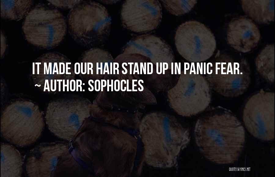 Sophocles Quotes: It Made Our Hair Stand Up In Panic Fear.