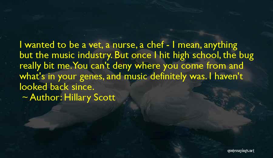 Hillary Scott Quotes: I Wanted To Be A Vet, A Nurse, A Chef - I Mean, Anything But The Music Industry. But Once