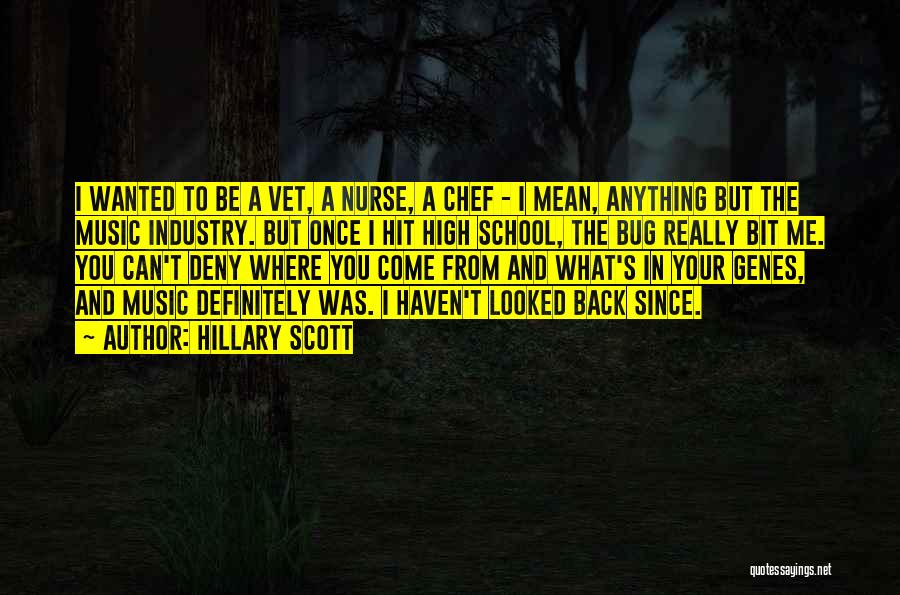 Hillary Scott Quotes: I Wanted To Be A Vet, A Nurse, A Chef - I Mean, Anything But The Music Industry. But Once
