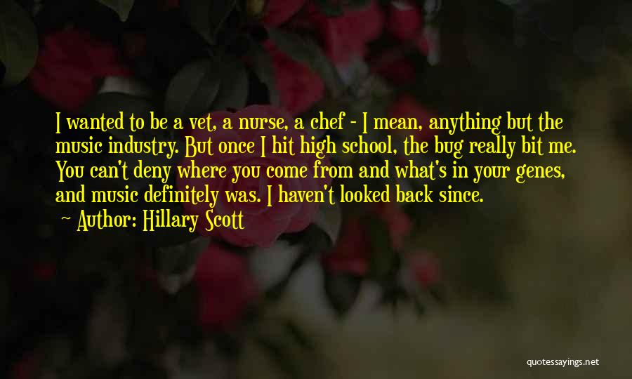Hillary Scott Quotes: I Wanted To Be A Vet, A Nurse, A Chef - I Mean, Anything But The Music Industry. But Once