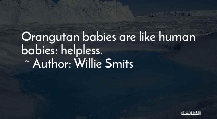 Willie Smits Quotes: Orangutan Babies Are Like Human Babies: Helpless.