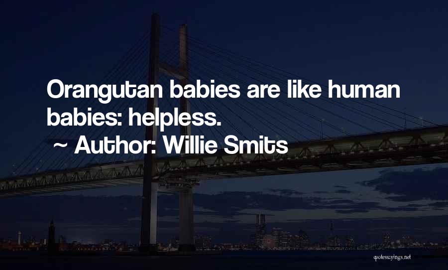 Willie Smits Quotes: Orangutan Babies Are Like Human Babies: Helpless.