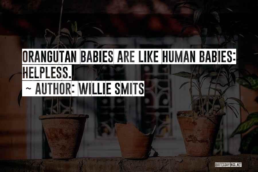 Willie Smits Quotes: Orangutan Babies Are Like Human Babies: Helpless.