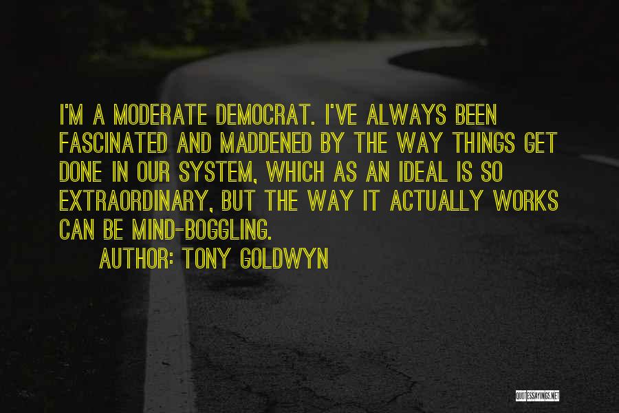 Tony Goldwyn Quotes: I'm A Moderate Democrat. I've Always Been Fascinated And Maddened By The Way Things Get Done In Our System, Which