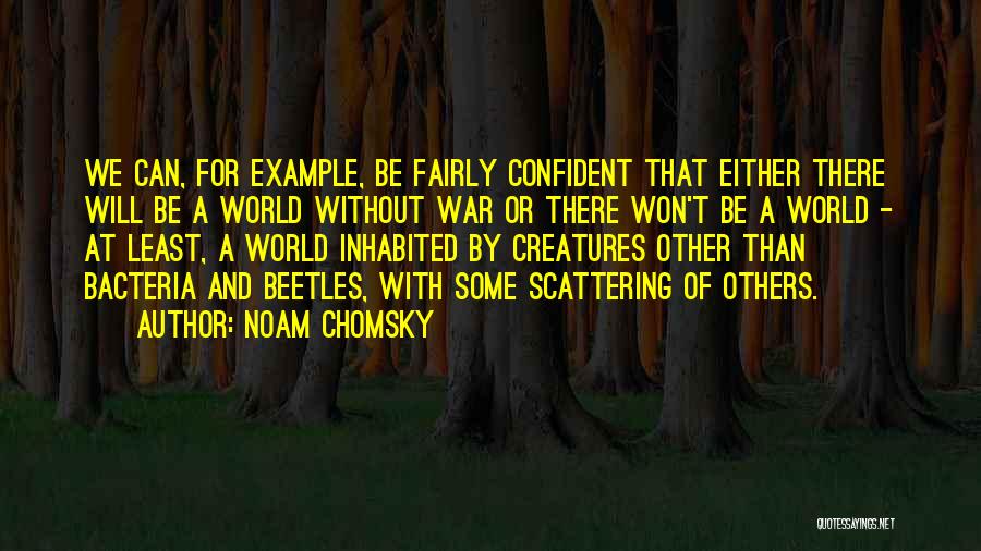Noam Chomsky Quotes: We Can, For Example, Be Fairly Confident That Either There Will Be A World Without War Or There Won't Be