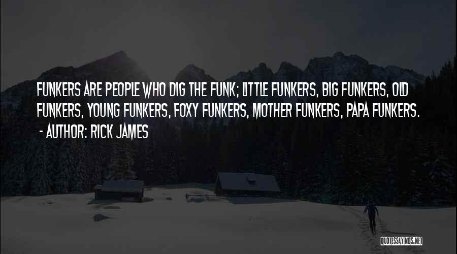 Rick James Quotes: Funkers Are People Who Dig The Funk; Little Funkers, Big Funkers, Old Funkers, Young Funkers, Foxy Funkers, Mother Funkers, Papa