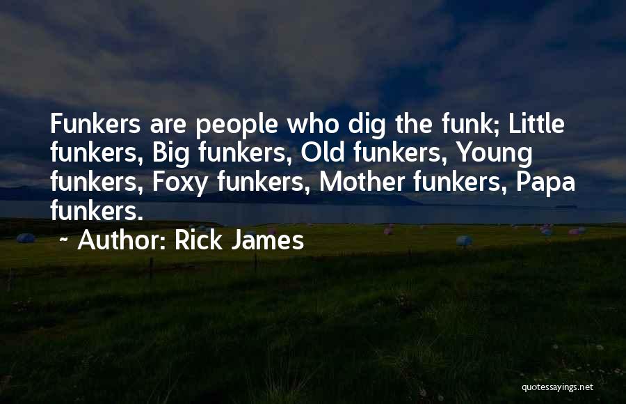 Rick James Quotes: Funkers Are People Who Dig The Funk; Little Funkers, Big Funkers, Old Funkers, Young Funkers, Foxy Funkers, Mother Funkers, Papa