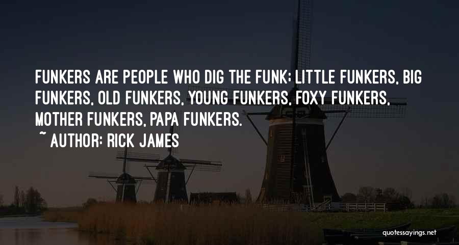 Rick James Quotes: Funkers Are People Who Dig The Funk; Little Funkers, Big Funkers, Old Funkers, Young Funkers, Foxy Funkers, Mother Funkers, Papa