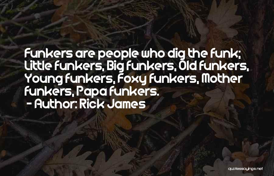 Rick James Quotes: Funkers Are People Who Dig The Funk; Little Funkers, Big Funkers, Old Funkers, Young Funkers, Foxy Funkers, Mother Funkers, Papa