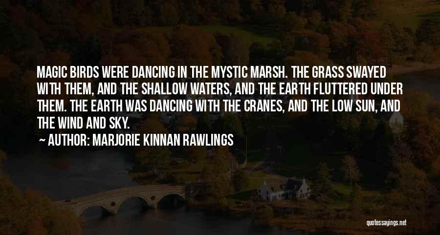 Marjorie Kinnan Rawlings Quotes: Magic Birds Were Dancing In The Mystic Marsh. The Grass Swayed With Them, And The Shallow Waters, And The Earth