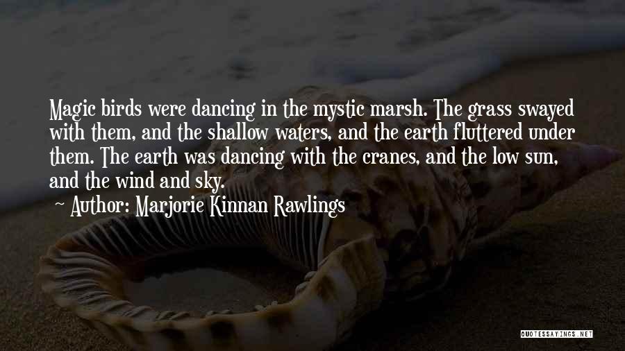 Marjorie Kinnan Rawlings Quotes: Magic Birds Were Dancing In The Mystic Marsh. The Grass Swayed With Them, And The Shallow Waters, And The Earth