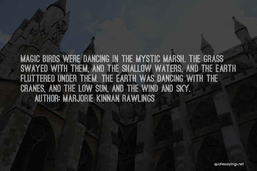 Marjorie Kinnan Rawlings Quotes: Magic Birds Were Dancing In The Mystic Marsh. The Grass Swayed With Them, And The Shallow Waters, And The Earth