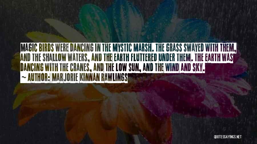 Marjorie Kinnan Rawlings Quotes: Magic Birds Were Dancing In The Mystic Marsh. The Grass Swayed With Them, And The Shallow Waters, And The Earth