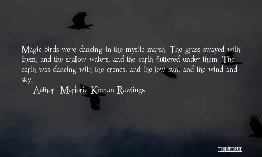 Marjorie Kinnan Rawlings Quotes: Magic Birds Were Dancing In The Mystic Marsh. The Grass Swayed With Them, And The Shallow Waters, And The Earth