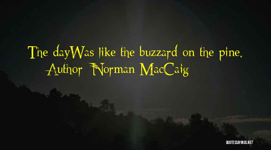 Norman MacCaig Quotes: The Daywas Like The Buzzard On The Pine.