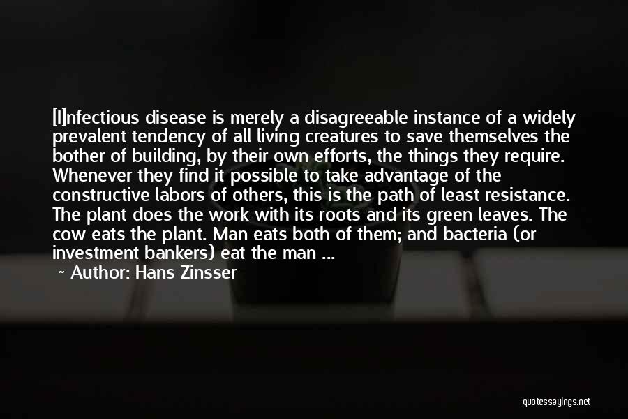 Hans Zinsser Quotes: [i]nfectious Disease Is Merely A Disagreeable Instance Of A Widely Prevalent Tendency Of All Living Creatures To Save Themselves The