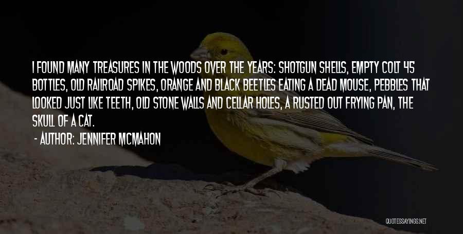 Jennifer McMahon Quotes: I Found Many Treasures In The Woods Over The Years: Shotgun Shells, Empty Colt 45 Bottles, Old Railroad Spikes, Orange