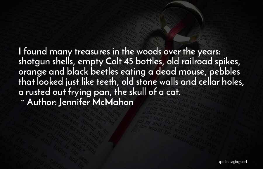 Jennifer McMahon Quotes: I Found Many Treasures In The Woods Over The Years: Shotgun Shells, Empty Colt 45 Bottles, Old Railroad Spikes, Orange