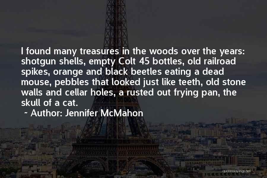 Jennifer McMahon Quotes: I Found Many Treasures In The Woods Over The Years: Shotgun Shells, Empty Colt 45 Bottles, Old Railroad Spikes, Orange