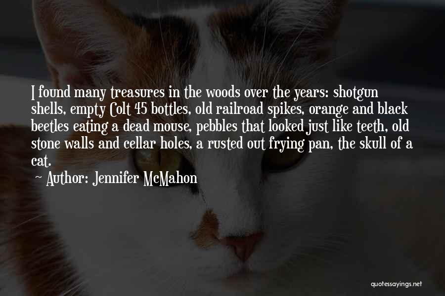 Jennifer McMahon Quotes: I Found Many Treasures In The Woods Over The Years: Shotgun Shells, Empty Colt 45 Bottles, Old Railroad Spikes, Orange