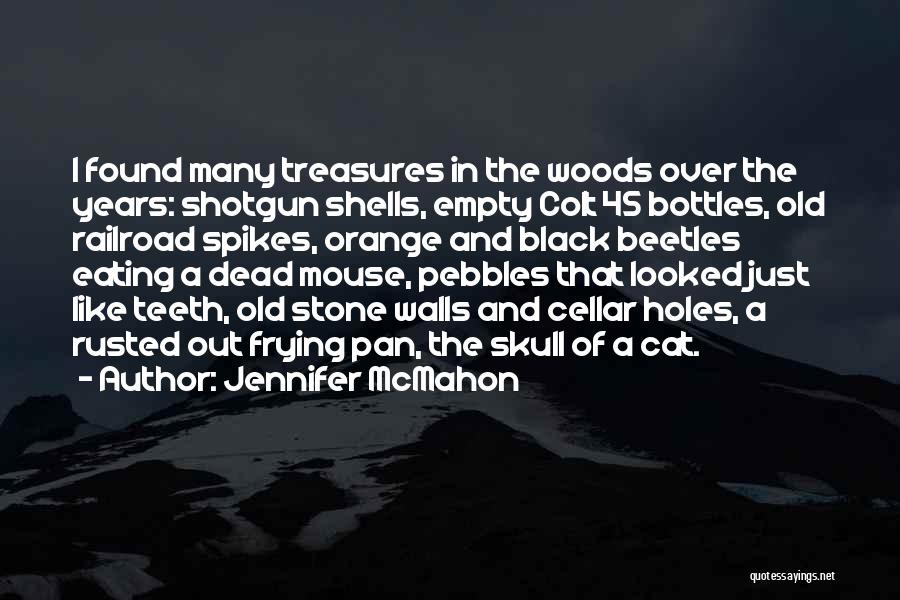 Jennifer McMahon Quotes: I Found Many Treasures In The Woods Over The Years: Shotgun Shells, Empty Colt 45 Bottles, Old Railroad Spikes, Orange