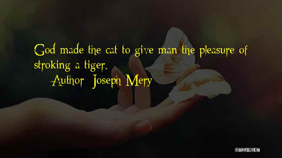 Joseph Mery Quotes: God Made The Cat To Give Man The Pleasure Of Stroking A Tiger.