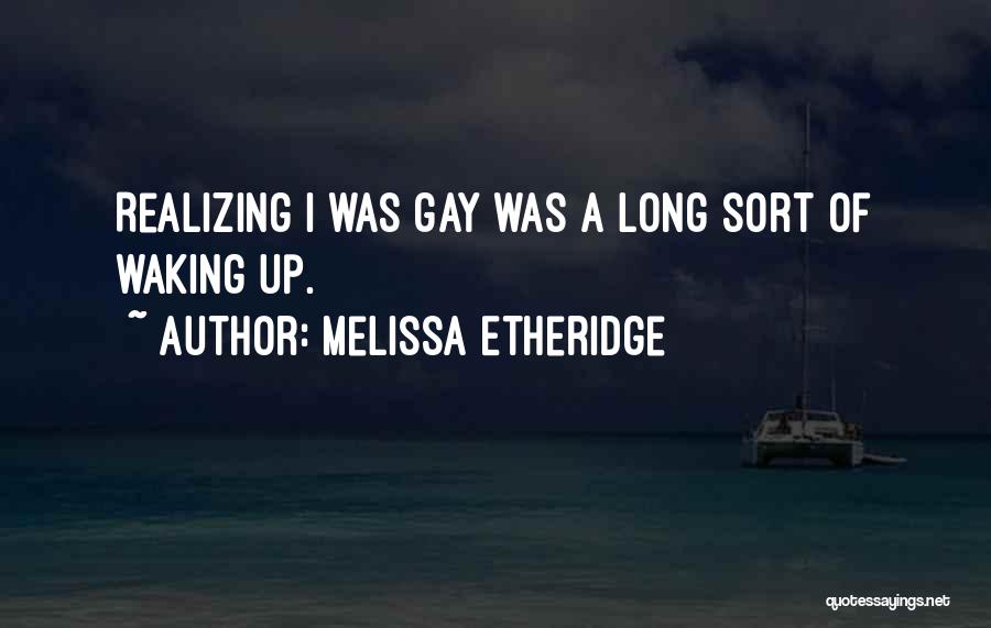 Melissa Etheridge Quotes: Realizing I Was Gay Was A Long Sort Of Waking Up.