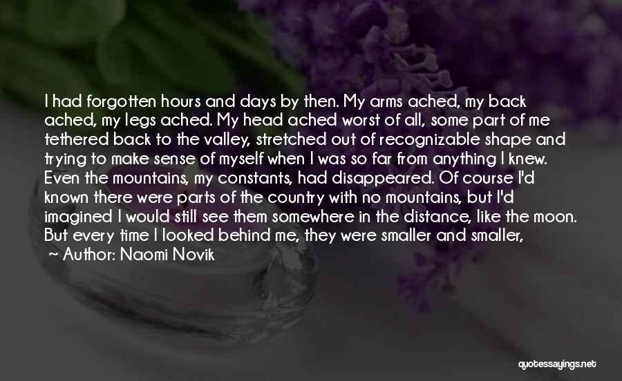 Naomi Novik Quotes: I Had Forgotten Hours And Days By Then. My Arms Ached, My Back Ached, My Legs Ached. My Head Ached