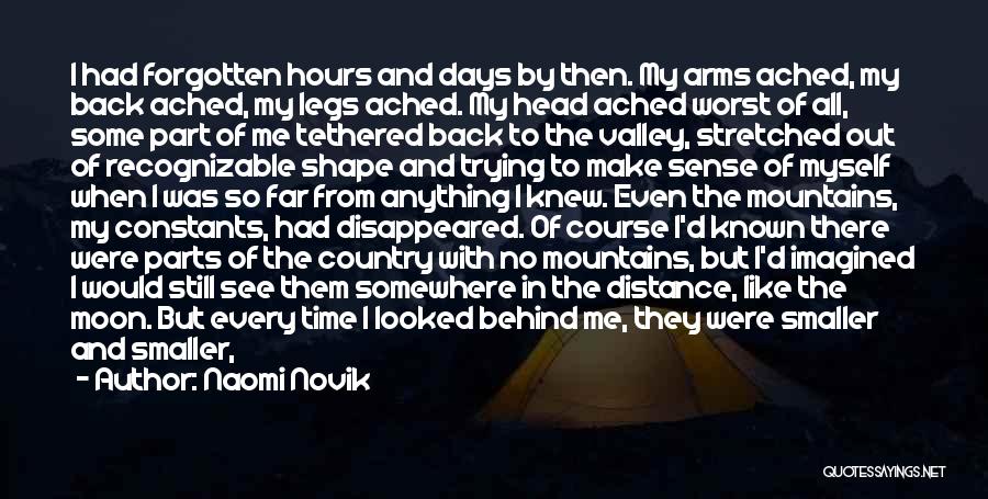 Naomi Novik Quotes: I Had Forgotten Hours And Days By Then. My Arms Ached, My Back Ached, My Legs Ached. My Head Ached