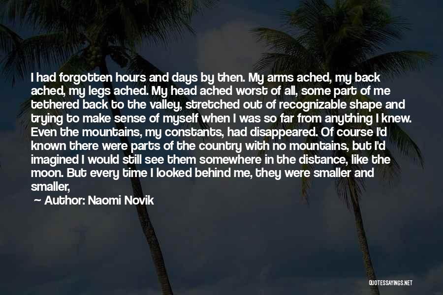 Naomi Novik Quotes: I Had Forgotten Hours And Days By Then. My Arms Ached, My Back Ached, My Legs Ached. My Head Ached