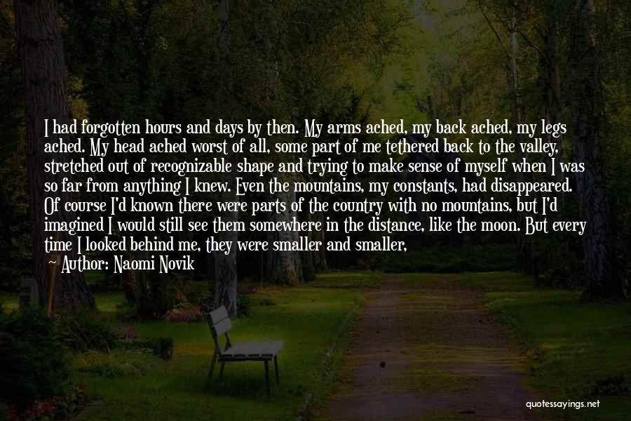 Naomi Novik Quotes: I Had Forgotten Hours And Days By Then. My Arms Ached, My Back Ached, My Legs Ached. My Head Ached