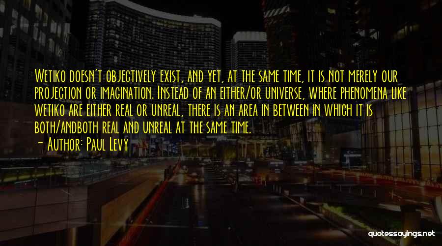 Paul Levy Quotes: Wetiko Doesn't Objectively Exist, And Yet, At The Same Time, It Is Not Merely Our Projection Or Imagination. Instead Of