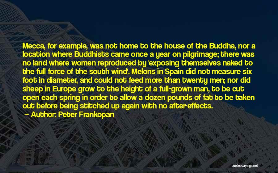 Peter Frankopan Quotes: Mecca, For Example, Was Not Home To The House Of The Buddha, Nor A Location Where Buddhists Came Once A