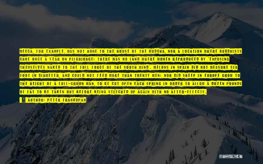 Peter Frankopan Quotes: Mecca, For Example, Was Not Home To The House Of The Buddha, Nor A Location Where Buddhists Came Once A