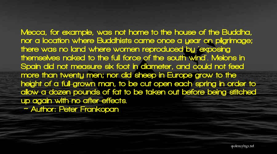 Peter Frankopan Quotes: Mecca, For Example, Was Not Home To The House Of The Buddha, Nor A Location Where Buddhists Came Once A