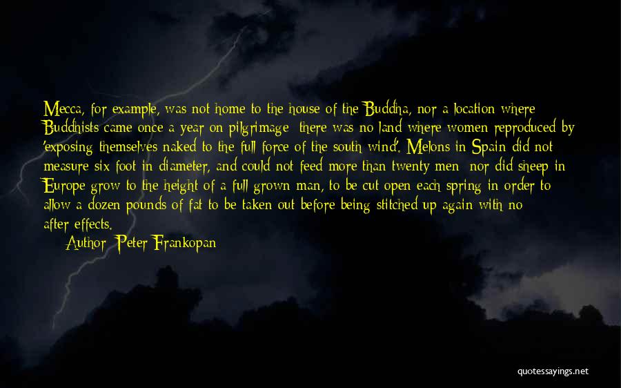 Peter Frankopan Quotes: Mecca, For Example, Was Not Home To The House Of The Buddha, Nor A Location Where Buddhists Came Once A