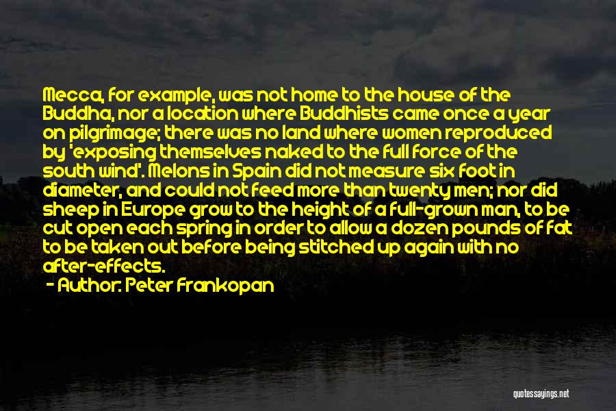 Peter Frankopan Quotes: Mecca, For Example, Was Not Home To The House Of The Buddha, Nor A Location Where Buddhists Came Once A