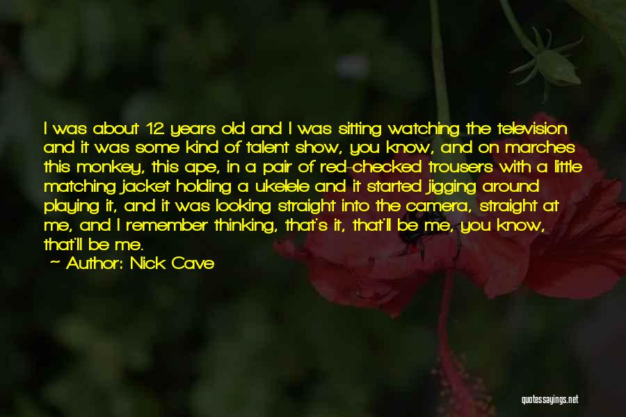 Nick Cave Quotes: I Was About 12 Years Old And I Was Sitting Watching The Television And It Was Some Kind Of Talent