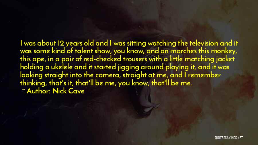 Nick Cave Quotes: I Was About 12 Years Old And I Was Sitting Watching The Television And It Was Some Kind Of Talent