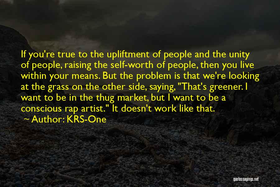 KRS-One Quotes: If You're True To The Upliftment Of People And The Unity Of People, Raising The Self-worth Of People, Then You