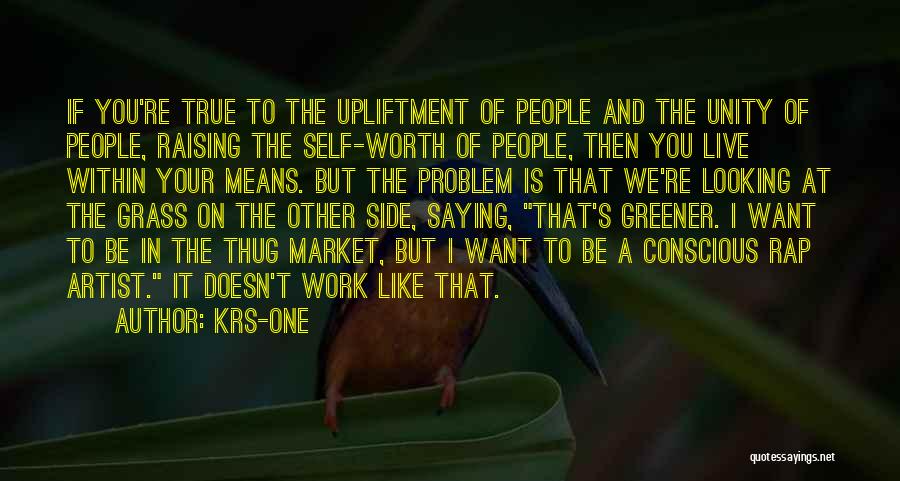 KRS-One Quotes: If You're True To The Upliftment Of People And The Unity Of People, Raising The Self-worth Of People, Then You