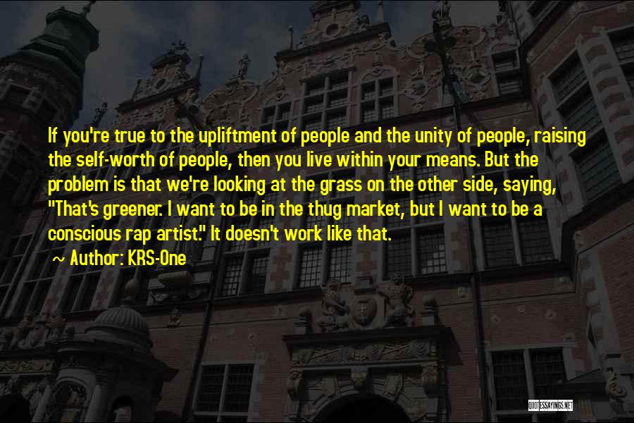 KRS-One Quotes: If You're True To The Upliftment Of People And The Unity Of People, Raising The Self-worth Of People, Then You