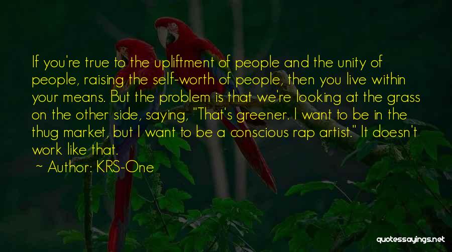 KRS-One Quotes: If You're True To The Upliftment Of People And The Unity Of People, Raising The Self-worth Of People, Then You