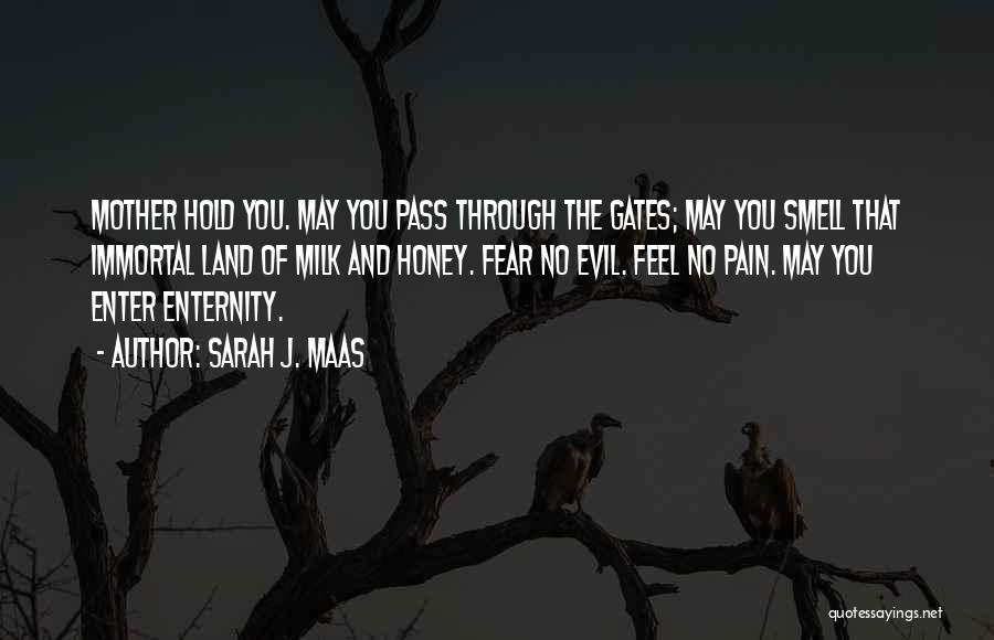 Sarah J. Maas Quotes: Mother Hold You. May You Pass Through The Gates; May You Smell That Immortal Land Of Milk And Honey. Fear