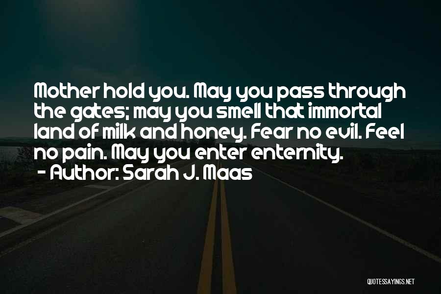 Sarah J. Maas Quotes: Mother Hold You. May You Pass Through The Gates; May You Smell That Immortal Land Of Milk And Honey. Fear