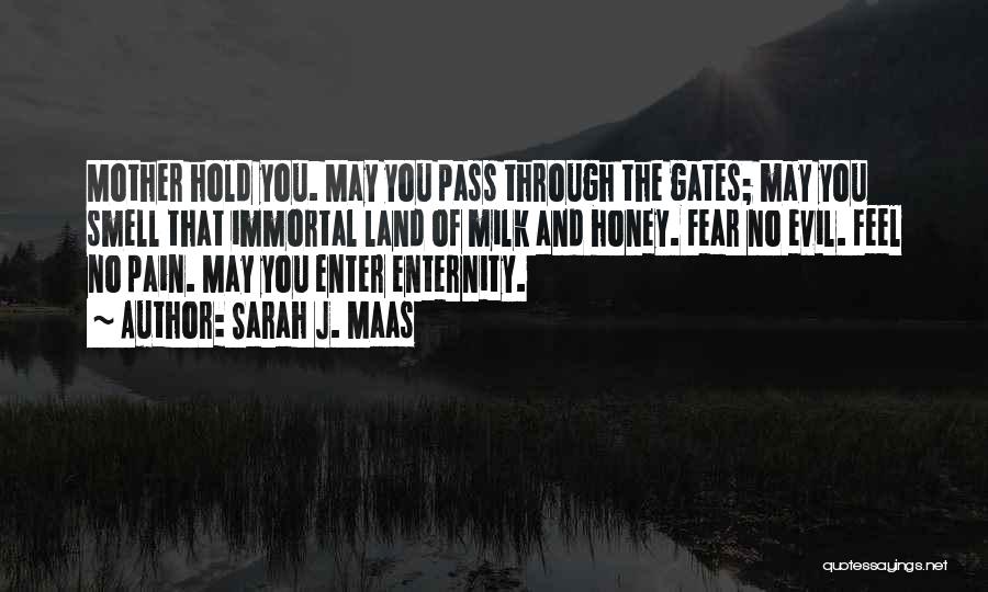 Sarah J. Maas Quotes: Mother Hold You. May You Pass Through The Gates; May You Smell That Immortal Land Of Milk And Honey. Fear