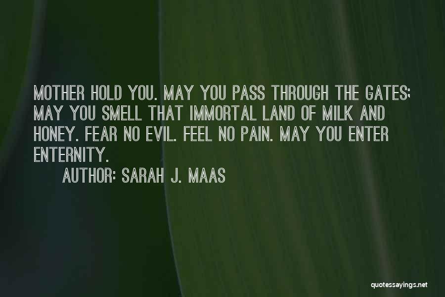 Sarah J. Maas Quotes: Mother Hold You. May You Pass Through The Gates; May You Smell That Immortal Land Of Milk And Honey. Fear